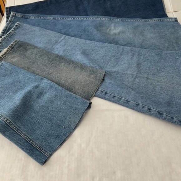 5 Denim Jean Legs from 100% Cotton Craft Quilt Upcycle Lot A - Picture 3 of 7
